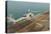 An Mh-60S Sea Hawk Lands on the Flight Deck of USS Bonhomme Richard-null-Stretched Canvas