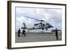 An Mh-60S Sea Hawk Lands on the Flight Deck of USS John C. Stennis-null-Framed Photographic Print