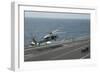 An Mh-60S Sea Hawk Lands on the Flight Deck of USS Nimitz-null-Framed Photographic Print