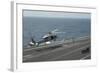 An Mh-60S Sea Hawk Lands on the Flight Deck of USS Nimitz-null-Framed Photographic Print