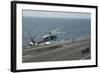 An Mh-60S Sea Hawk Lands on the Flight Deck of USS Nimitz-null-Framed Photographic Print