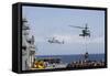 An Mh-60S Sea Hawk Picks Up Cargo from USNS Medgar Evers-null-Framed Stretched Canvas