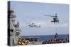 An Mh-60S Sea Hawk Picks Up Cargo from USNS Medgar Evers-null-Stretched Canvas