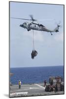 An Mh-60S Sea Hawk Picks Up Cargo from USNS Medgar Evers-null-Mounted Photographic Print