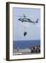 An Mh-60S Sea Hawk Picks Up Cargo from USNS Medgar Evers-null-Framed Photographic Print