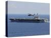 An MH-60S Seahawk Helicopter Flies over USS George H.W. Bush-Stocktrek Images-Stretched Canvas