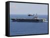 An MH-60S Seahawk Helicopter Flies over USS George H.W. Bush-Stocktrek Images-Framed Stretched Canvas