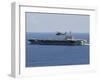 An MH-60S Seahawk Helicopter Flies over USS George H.W. Bush-Stocktrek Images-Framed Photographic Print