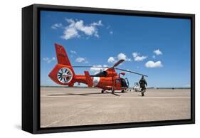 An Mh-65C Dolphin Helicopter of the U.S. Coast Guard-null-Framed Stretched Canvas