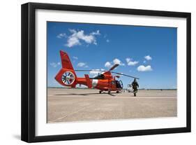 An Mh-65C Dolphin Helicopter of the U.S. Coast Guard-null-Framed Photographic Print