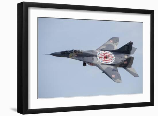 An Mig-29 Fulcrum of the Polish Air Force in Flight-null-Framed Photographic Print