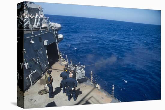 An Mk-38 25Mm Machine Gun Is Fired Aboard USS Stout-null-Stretched Canvas