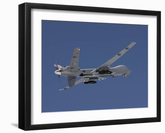 An MQ-9 Reaper Flies a Training Mission Over New Mexico-Stocktrek Images-Framed Photographic Print