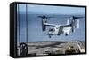 An MV-22 Osprey Lands on the Flight Deck of USS Germantown-null-Framed Stretched Canvas