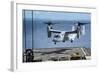 An MV-22 Osprey Lands on the Flight Deck of USS Germantown-null-Framed Photographic Print