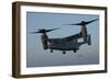 An MV-22 Osprey Prepares to Land on the Flight Deck of USS Anchorage-null-Framed Photographic Print