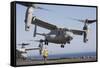 An MV-22 Osprey Takes Off from the Amphibious Assault Ship USS Kearsarge-null-Framed Stretched Canvas