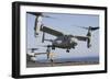 An MV-22 Osprey Takes Off from the Amphibious Assault Ship USS Kearsarge-null-Framed Photographic Print