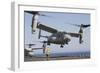 An MV-22 Osprey Takes Off from the Amphibious Assault Ship USS Kearsarge-null-Framed Photographic Print