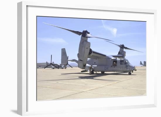 An MV-22 Osprey Taxiing at Marine Corps Air Station Miramar-null-Framed Photographic Print