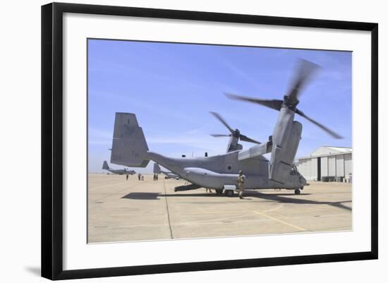 An MV-22 Osprey Taxiing at Marine Corps Air Station Miramar-null-Framed Photographic Print