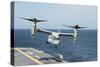 An MV-22B Osprey Lands Aboard the Amphibious Assault Ship USS Wasp-null-Stretched Canvas