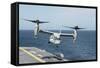 An MV-22B Osprey Lands Aboard the Amphibious Assault Ship USS Wasp-null-Framed Stretched Canvas