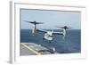 An MV-22B Osprey Lands Aboard the Amphibious Assault Ship USS Wasp-null-Framed Photographic Print