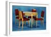 An Oak Games Table and Four Chairs Designed by Jacques-Emile Ruhlmann (1879-1933)-Adler & Sullivan-Framed Giclee Print