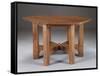 An Oak Hexagonal Library Table, Circa 1912-Dirk Van Erp-Framed Stretched Canvas