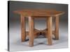 An Oak Hexagonal Library Table, Circa 1912-Dirk Van Erp-Stretched Canvas