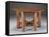 An Oak Hexagonal Library Table, Circa 1912-Dirk Van Erp-Framed Stretched Canvas