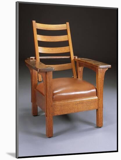An Oak Morris Chair, Model 4124, 1912-null-Mounted Giclee Print