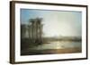 An Oasis Near the Pyramids, Egypt-Frederick Barry-Framed Giclee Print