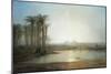 An Oasis Near the Pyramids, Egypt-Frederick Barry-Mounted Giclee Print