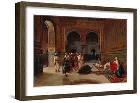An Oath of Allegiance in the Hall of the Abencerrajes, Alhambra, Granada, 1879-Filippo Baratti-Framed Giclee Print