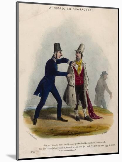 An Observant Policeman Apprehends a Pickpocket-Henry Heath-Mounted Art Print