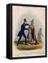 An Observant Policeman Apprehends a Pickpocket-Henry Heath-Framed Stretched Canvas