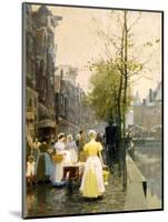 An October Morning in Amsterdam, C1895-Hans Hermann-Mounted Giclee Print