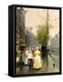 An October Morning in Amsterdam, C1895-Hans Hermann-Framed Stretched Canvas