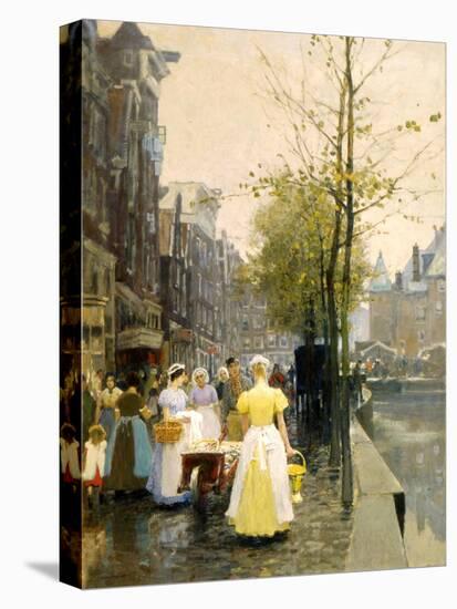 An October Morning in Amsterdam, C1895-Hans Hermann-Stretched Canvas