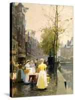 An October Morning in Amsterdam, C1895-Hans Hermann-Stretched Canvas