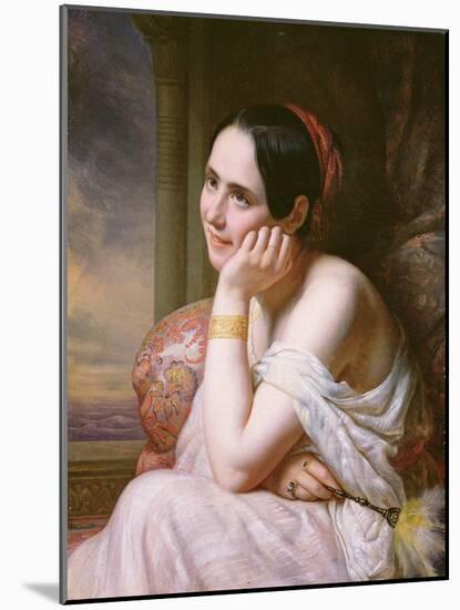 An Odalisque, 1836 (Oil on Canvas)-Charles Auguste Steuben-Mounted Giclee Print