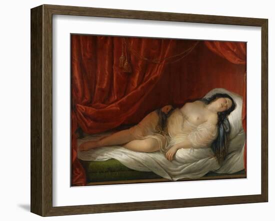 An Odalisque in Red Interior, Early 19th C-Natale Schiavoni-Framed Giclee Print