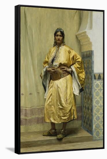 An Odalisque-Georges Bretegnier-Framed Stretched Canvas