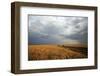 An off-road vehicle driving in the African savanna, Masai Mara Game Reserve, Kenya, East Africa, Af-null-Framed Photographic Print