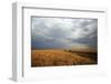 An off-road vehicle driving in the African savanna, Masai Mara Game Reserve, Kenya, East Africa, Af-null-Framed Photographic Print