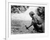 An Offering at the Waterfall, Nambe Indian-Edward S^ Curtis-Framed Photo