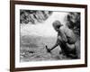 An Offering at the Waterfall, Nambe Indian-Edward S^ Curtis-Framed Photo