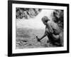 An Offering at the Waterfall, Nambe Indian-Edward S^ Curtis-Framed Photo